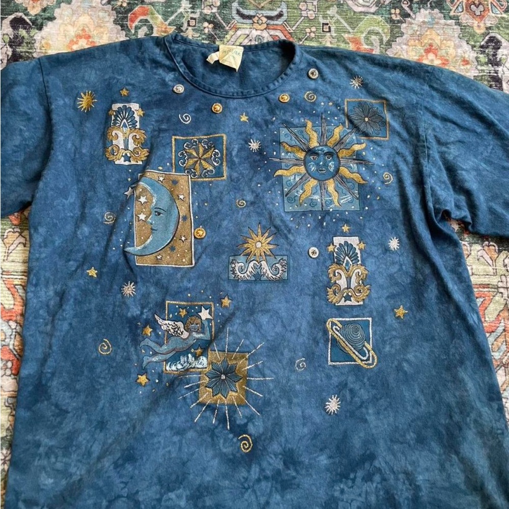 Celestial Graphic Tee in Blue